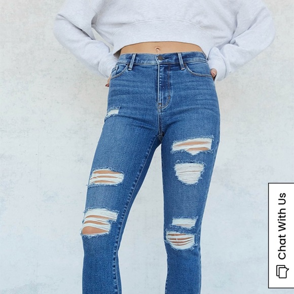 PacSun Distressed Medium Wash Super Stretch Skinny Jeans Size 26 - Picture 7 of 7